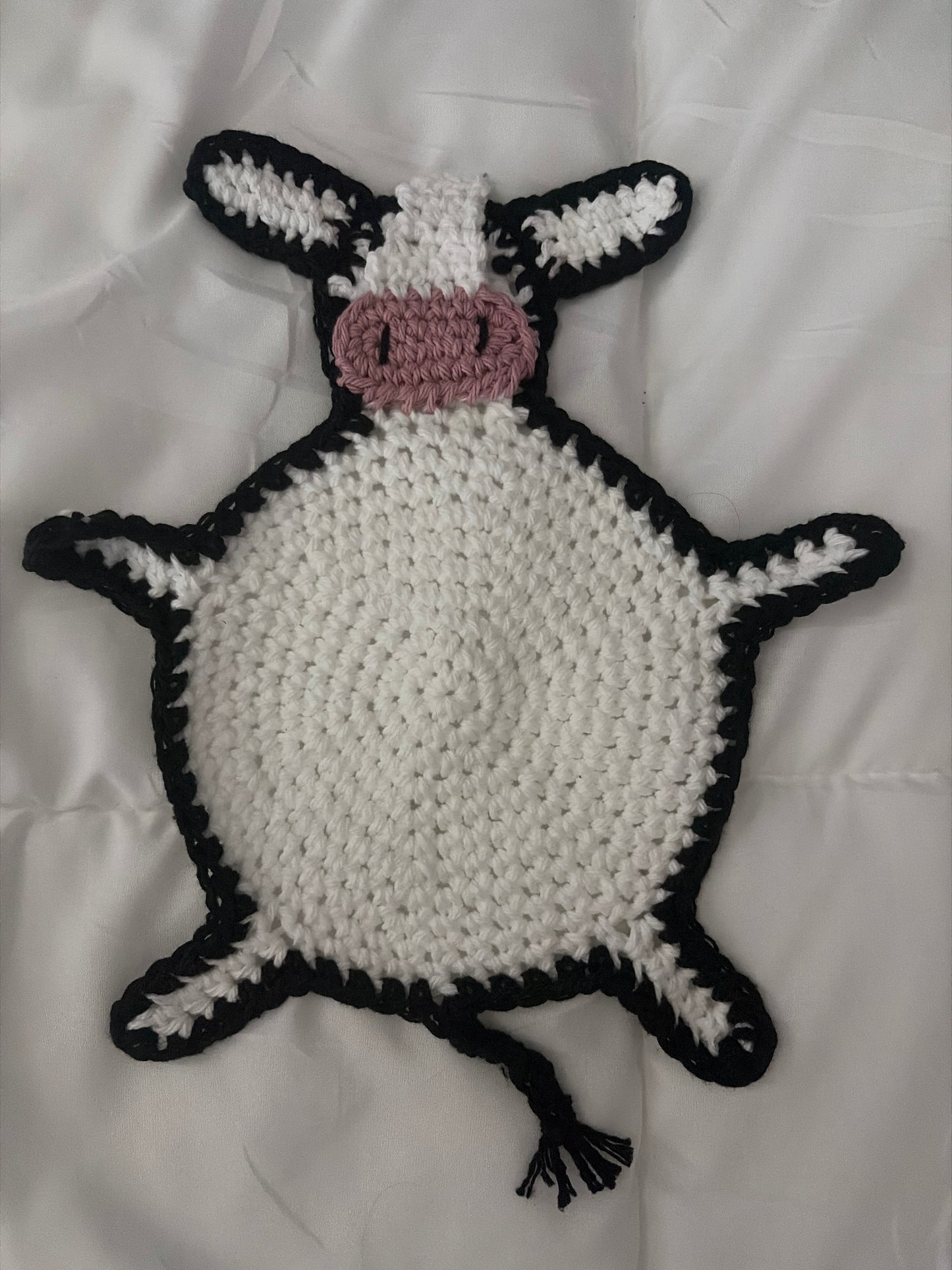 Cow mug rug